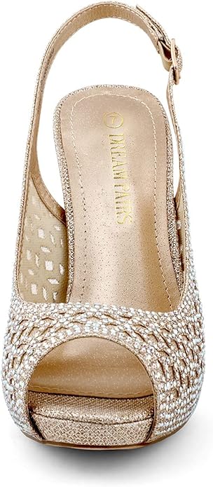Gift Box Rhinestone Peep Toe Pumps