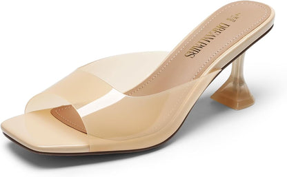 Gift Box Clear Mule Heels
