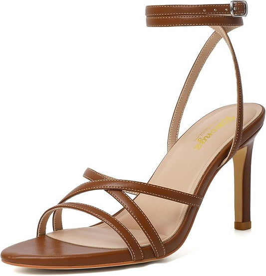 Gift Box Pointed Toe Strappy Heels