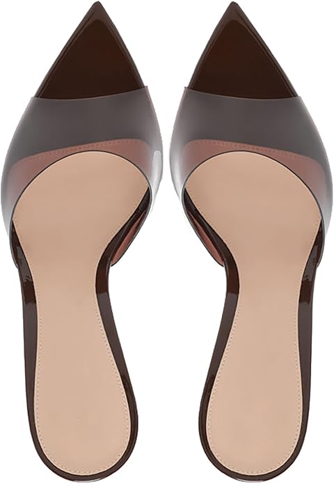 Gift Box Clear Pointed Open Toe Stiletto